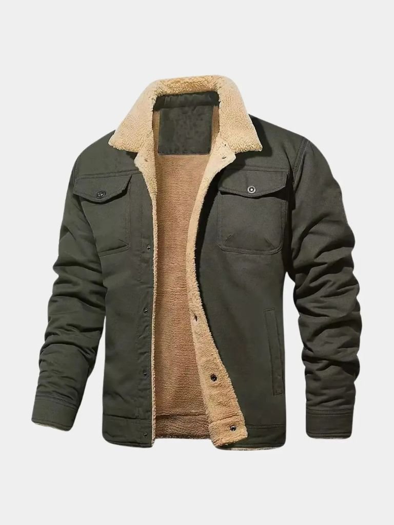 Vintage Fleece Bomber Jacket - Areistore
