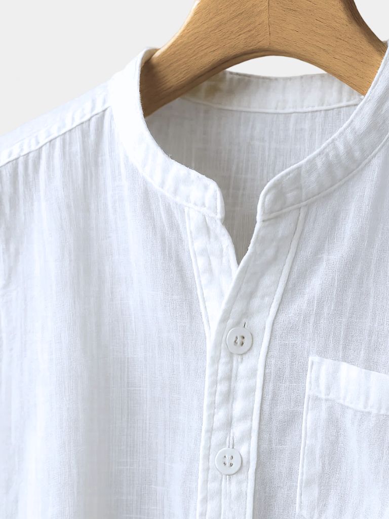 White Wellspring Linen T-Shirt - Areistore