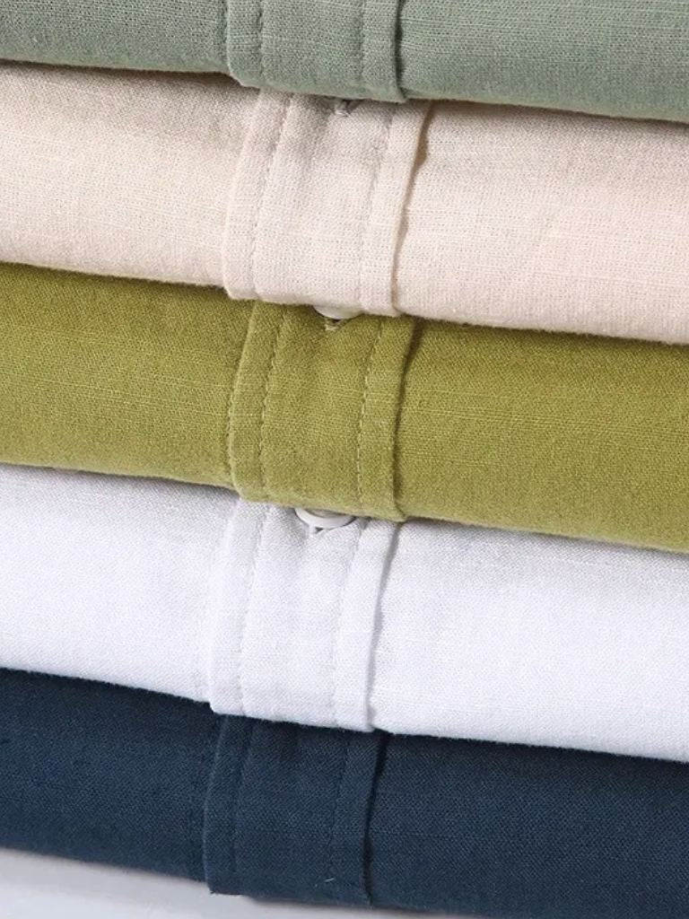 White Wellspring Linen T-Shirt - Areistore