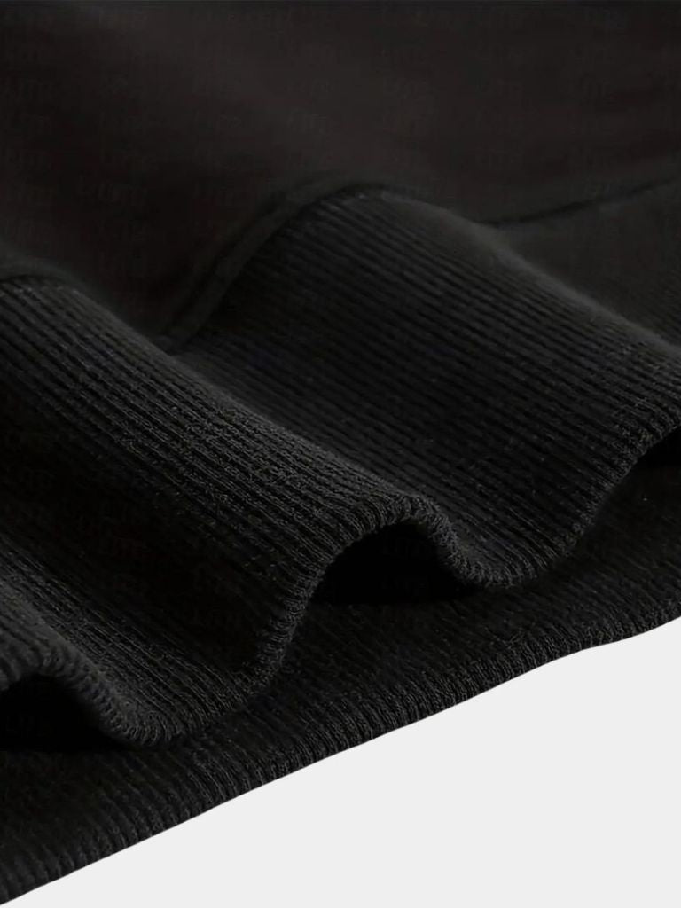 Zip Black Lapel Sports Sweatshirt - Areistore
